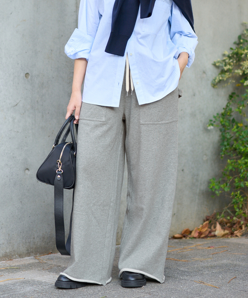 JOURNAL STANDARD（ジャーナルスタンダード）の「《追加》ワイドベイカースウェットパンツ（スウェットパンツ・レディース・グレー/ブラック・FREE）」の11枚目の写真