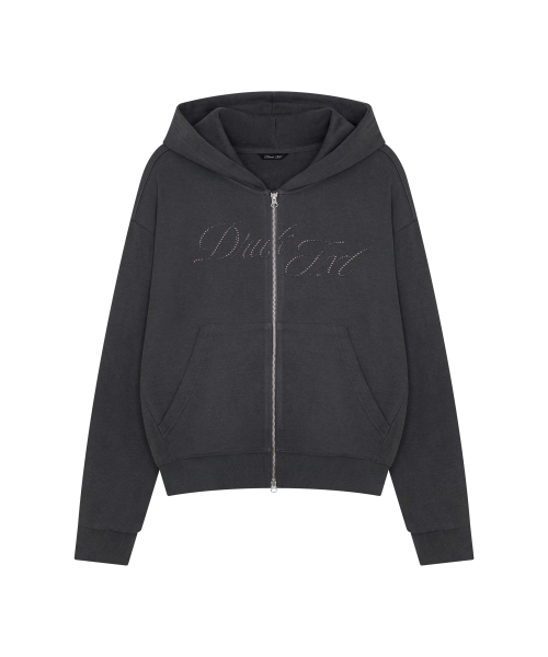 DRUNKTXT(ドランクテキスト)の「Hotfix Pigment Zip-Up Hoodie Charcoal(パーカー・レディース・その他・FREE)」の1枚目の写真