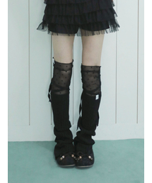 UGLY SHADOW | MESH DOT KNEE SOCKS(BLACK)(ソックス/靴下)