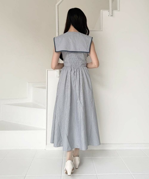 an another angelus（アンアナザーアンジェラス）の「ストライプ2wayマリンワンピース（ワンピース・レディース・グリーン/ブルー・FREE）」の11枚目の写真