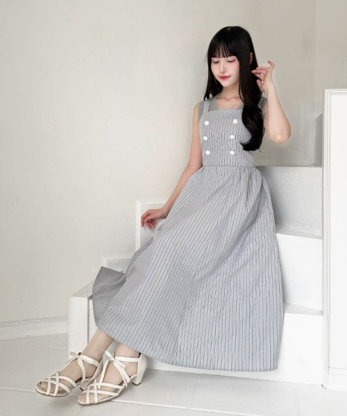 an another angelus（アンアナザーアンジェラス）の「ストライプ2wayマリンワンピース（ワンピース・レディース・グリーン/ブルー・FREE）」の12枚目の写真