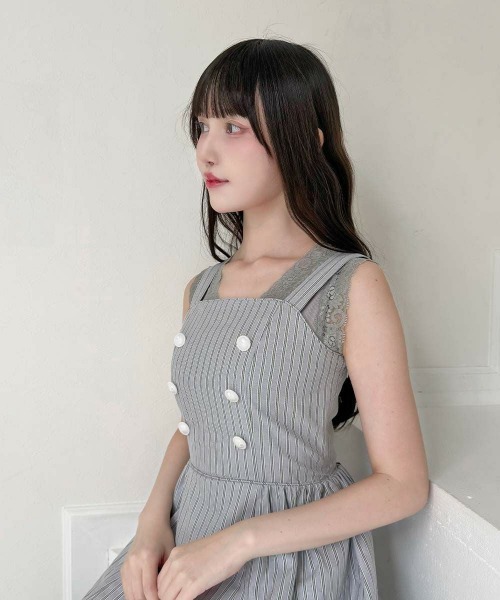 an another angelus（アンアナザーアンジェラス）の「ストライプ2wayマリンワンピース（ワンピース・レディース・グリーン/ブルー・FREE）」の13枚目の写真