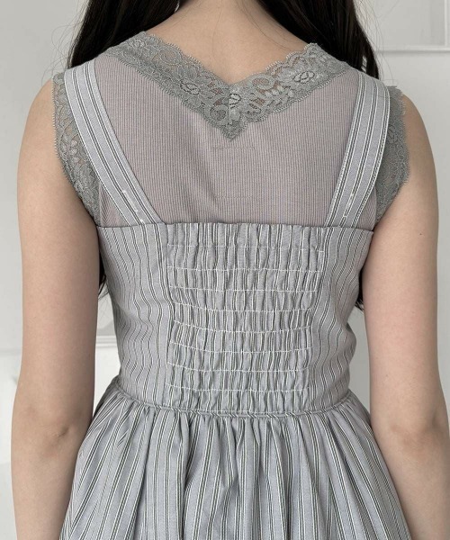 an another angelus（アンアナザーアンジェラス）の「ストライプ2wayマリンワンピース（ワンピース・レディース・グリーン/ブルー・FREE）」の15枚目の写真