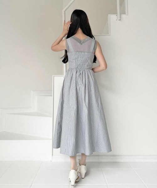 an another angelus（アンアナザーアンジェラス）の「ストライプ2wayマリンワンピース（ワンピース・レディース・グリーン/ブルー・FREE）」の16枚目の写真