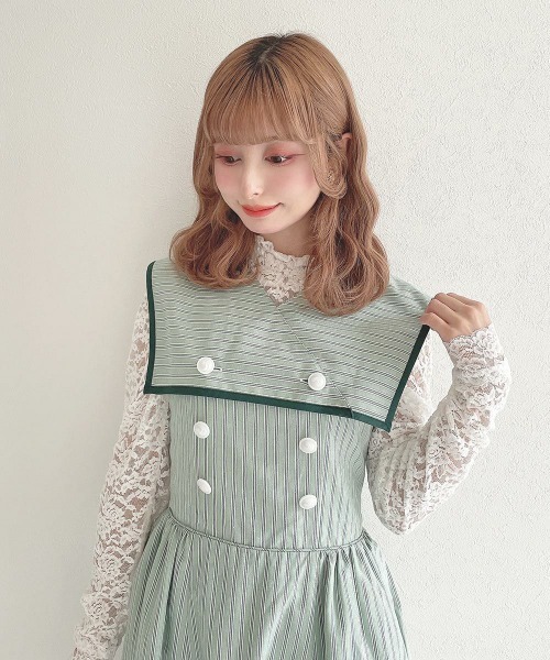 an another angelus（アンアナザーアンジェラス）の「ストライプ2wayマリンワンピース（ワンピース・レディース・グリーン/ブルー・FREE）」の17枚目の写真