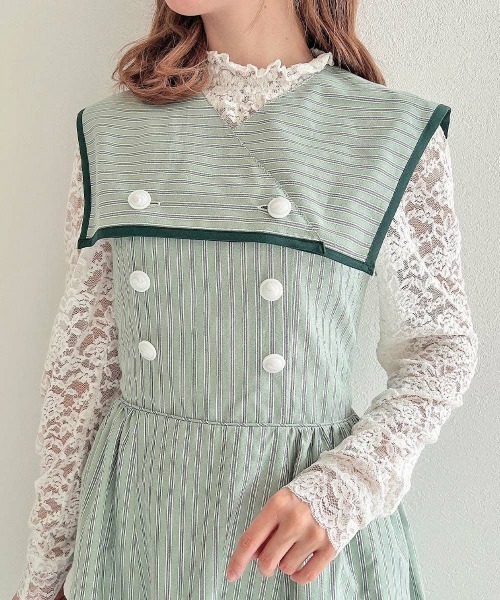 an another angelus（アンアナザーアンジェラス）の「ストライプ2wayマリンワンピース（ワンピース・レディース・グリーン/ブルー・FREE）」の20枚目の写真