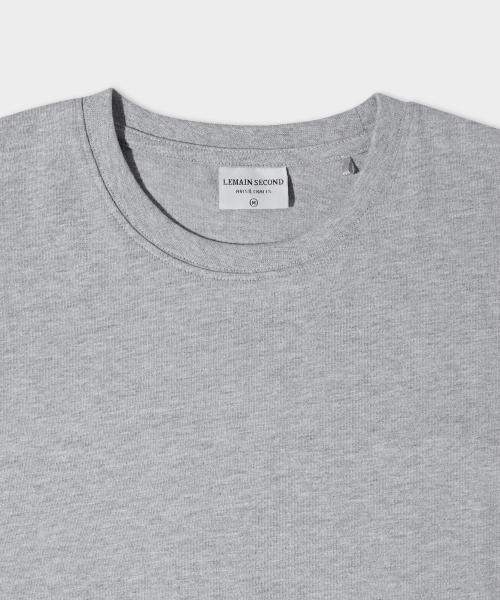 LEMAIN SECOND（リメインセカンド）の「クロップ無地オーバーサイズ半袖Tシャツ[メランジグレー]（Tシャツ/カットソー・レディース・その他・SMALL/MEDIUM/LARGE/X-LARGE）」の11枚目の写真