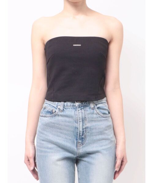 EMODA(エモダ)の「MINIMAL BARE TOP(Tシャツ/カットソー・レディース・ホワイト/その他/ブラック・FREE)」の13枚目の写真