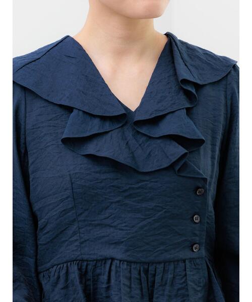 Te chichi(テチチ)の「ラッフルフリルペプラムブラウス(シャツ/ブラウス・レディース・ホワイト/サックスブルー/ネイビー・F)」の16枚目の写真