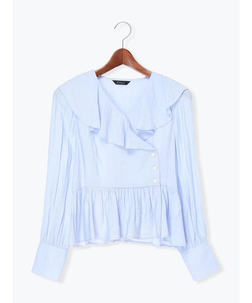 Te chichi(テチチ)の「ラッフルフリルペプラムブラウス(シャツ/ブラウス・レディース・ホワイト/サックスブルー/ネイビー・F)」の19枚目の写真
