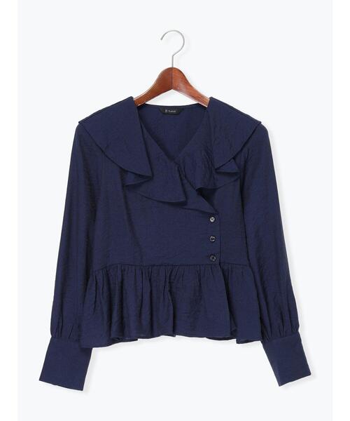 Te chichi(テチチ)の「ラッフルフリルペプラムブラウス(シャツ/ブラウス・レディース・ホワイト/サックスブルー/ネイビー・F)」の20枚目の写真