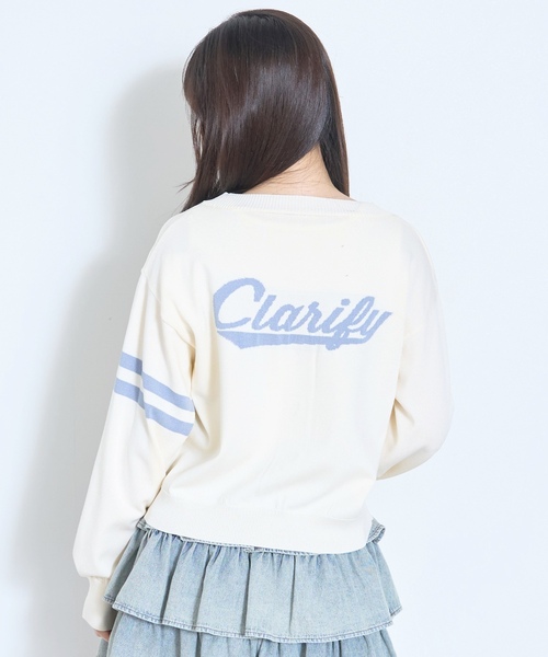 LOVETOXIC(ラブトキシック)の「【UV/洗える】バックロゴカーディガン(カーディガン/ボレロ・キッズ・グレー/オフホワイト/イエロー・L:160cm/S:140cm/M:150cm)」の4枚目の写真