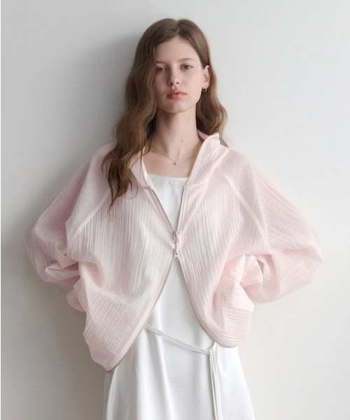 LENAV(ルナブ)の「esy rainy hoodie jacket (peach)(ナイロンジャケット・レディース・その他・FREE)」の1枚目の写真