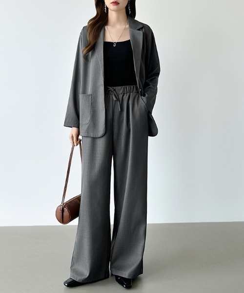 ワイズ　セットアップ　ジャケット　ラップスカート付きパンツ STAFF STYLING｜THE SHOP YOHJI YAMAMOTO