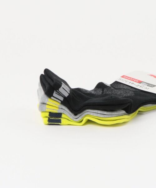 PUMA（プーマ）の「PUMA プーマ クォーターソックス 3足組 キッズ 靴下 子供用 消臭 つま先かかと補強 サッカー柄（ソックス/靴下・キッズ・その他1・21-23cm/19-21cm/23-25cm）」の2枚目の写真