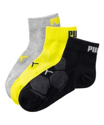 PUMA（プーマ）の「PUMA プーマ クォーターソックス 3足組 キッズ 靴下 子供用 消臭 つま先かかと補強 サッカー柄（ソックス/靴下）」