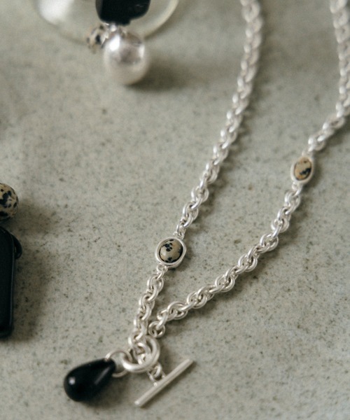 CREDONA（クレドナ）の「STONE CHAIN NECKLACE/ストーンチェーンネックレス（ネックレス・レディース・シルバー・FREE）」の5枚目の写真