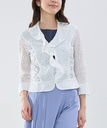 NARACAMICIE | 【NARACAMICIE】アイレットレース七分袖ジャケット(テーラードジャケット)