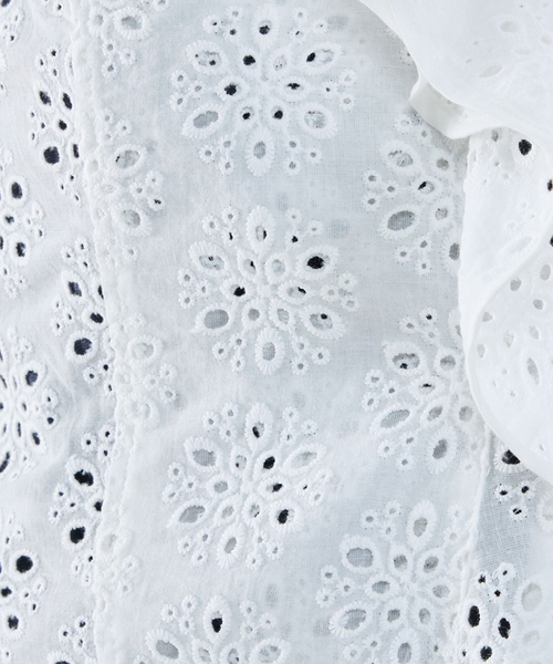 NARACAMICIE（ナラカミーチェ）の「【NARACAMICIE】アイレットレース七分袖ジャケット（テーラードジャケット・レディース・ホワイト・M）」の10枚目の写真