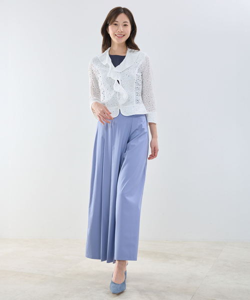 NARACAMICIE（ナラカミーチェ）の「【NARACAMICIE】アイレットレース七分袖ジャケット（テーラードジャケット・レディース・ホワイト・M）」の11枚目の写真