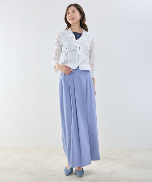 NARACAMICIE（ナラカミーチェ）の「【NARACAMICIE】アイレットレース七分袖ジャケット（テーラードジャケット・レディース・ホワイト・M）」の12枚目の写真