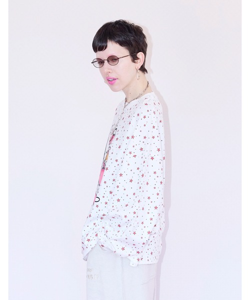 Little sunny bite（リトルサニーバイト）の「【8】【it】【Little sunny bite】hello kitty x little sunny bite star print long tee（Tシャツ/カットソー・レディース・ピンク/ホワイト/ブラック・MEDIUM/SMALL）」の6枚目の写真