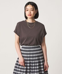 コットン ハイネック フレンチスリーブTシャツ <A DAY IN THE LIFE>
