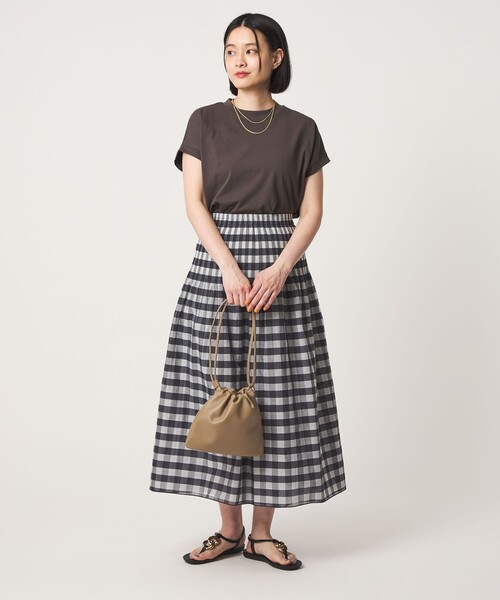 A DAY IN THE LIFE UNITED ARROWS(アデイインザライフユナイテッドアローズ)の「コットン ハイネック フレンチスリーブTシャツ <A DAY IN THE LIFE>(Tシャツ/カットソー・レディース・オフホワイト/ナチュラル/その他1/ロイヤルブルー/ダークブラウン/ピンク・M/S)」の13枚目の写真