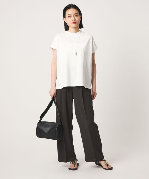 A DAY IN THE LIFE UNITED ARROWS(アデイインザライフユナイテッドアローズ)の「コットン ハイネック フレンチスリーブTシャツ <A DAY IN THE LIFE>(Tシャツ/カットソー・レディース・オフホワイト/ナチュラル/その他1/ロイヤルブルー/ダークブラウン/ピンク・M/S)」の15枚目の写真