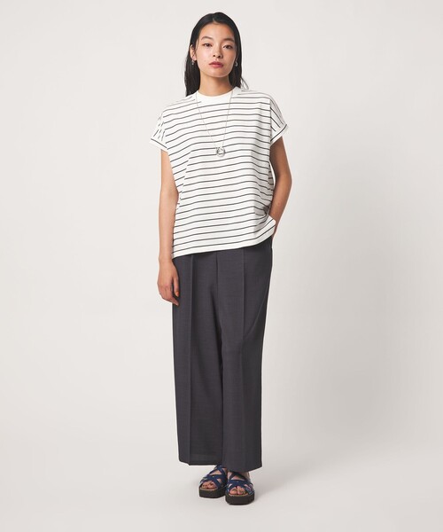 A DAY IN THE LIFE UNITED ARROWS(アデイインザライフユナイテッドアローズ)の「コットン ハイネック フレンチスリーブTシャツ <A DAY IN THE LIFE>(Tシャツ/カットソー・レディース・オフホワイト/ナチュラル/その他1/ロイヤルブルー/ダークブラウン/ピンク・M/S)」の19枚目の写真