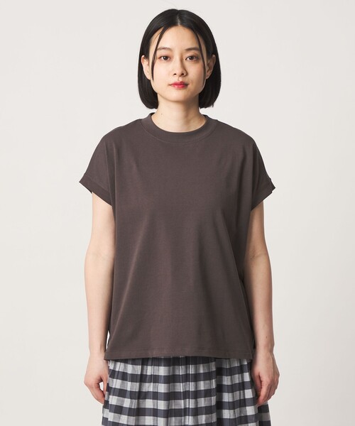 A DAY IN THE LIFE UNITED ARROWS(アデイインザライフユナイテッドアローズ)の「コットン ハイネック フレンチスリーブTシャツ <A DAY IN THE LIFE>(Tシャツ/カットソー・レディース・オフホワイト/ナチュラル/その他1/ロイヤルブルー/ダークブラウン/ピンク・M/S)」の20枚目の写真