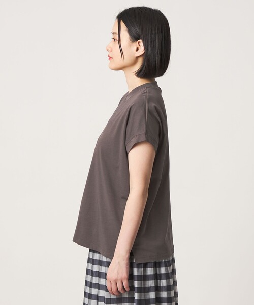A DAY IN THE LIFE UNITED ARROWS(アデイインザライフユナイテッドアローズ)の「コットン ハイネック フレンチスリーブTシャツ <A DAY IN THE LIFE>(Tシャツ/カットソー・レディース・オフホワイト/ナチュラル/その他1/ロイヤルブルー/ダークブラウン/ピンク・M/S)」の21枚目の写真