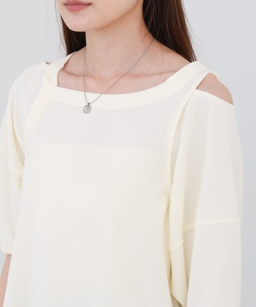 Bab(バブ)の「アシメコクーンスリーブカットソー(Tシャツ/カットソー・レディース・ブラック/ブルー/オフホワイト・FREE)」の17枚目の写真
