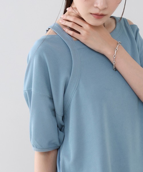 Bab(バブ)の「アシメコクーンスリーブカットソー(Tシャツ/カットソー・レディース・ブラック/ブルー/オフホワイト・FREE)」の18枚目の写真