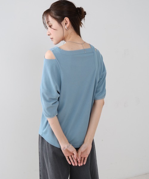 Bab(バブ)の「アシメコクーンスリーブカットソー(Tシャツ/カットソー・レディース・ブラック/ブルー/オフホワイト・FREE)」の22枚目の写真