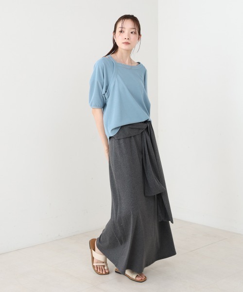 Bab(バブ)の「アシメコクーンスリーブカットソー(Tシャツ/カットソー・レディース・ブラック/ブルー/オフホワイト・FREE)」の9枚目の写真