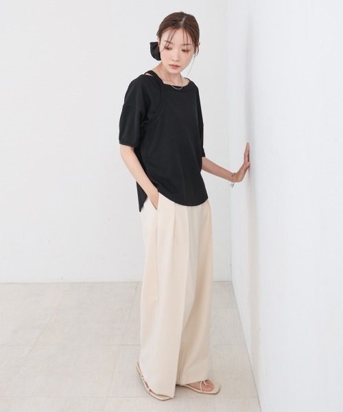 Bab(バブ)の「アシメコクーンスリーブカットソー(Tシャツ/カットソー・レディース・ブラック/ブルー/オフホワイト・FREE)」の5枚目の写真