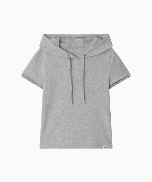 OHESHIO(オヘシオ)の「HOODED LAYERED CAP SLEEVE T-SHIRT, MELANGE(パーカー・レディース・その他・FREE)」の7枚目の写真