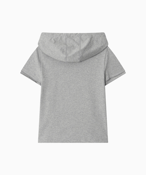 OHESHIO(オヘシオ)の「HOODED LAYERED CAP SLEEVE T-SHIRT, MELANGE(パーカー・レディース・その他・FREE)」の8枚目の写真