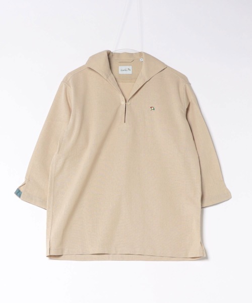 Arnold Palmer（アーノルドパーマー）の「リネンミックス 7分袖 カプリシャツ（シャツ/ブラウス・メンズ・ベージュ/ネイビー/ブラウン・M/L/LL）」の5枚目の写真