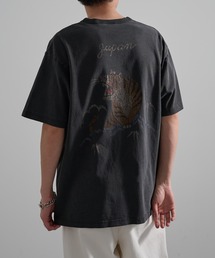 HOUSTON(�q���[�X�g��)�́yHOUSTON�zPIGMENT U.S.COTTON PRINT TEE(TIGER) 22395(T�V���c/�J�b�g�\�[)