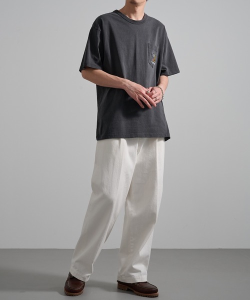 HOUSTON(ヒューストン)の「【HOUSTON】PIGMENT U.S.COTTON PRINT TEE(TIGER) 22395(Tシャツ/カットソー・メンズ・ナチュラル/ブラック・L/M)」の14枚目の写真