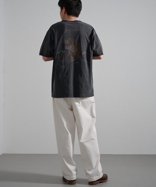 HOUSTON(ヒューストン)の「【HOUSTON】PIGMENT U.S.COTTON PRINT TEE(TIGER) 22395(Tシャツ/カットソー・メンズ・ナチュラル/ブラック・L/M)」の15枚目の写真