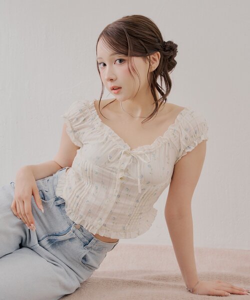 Chico（チコ）の「コットンレースノースリブラウス（シャツ/ブラウス・レディース・ホワイト/ブラック/ブルー系その他2/ピンク系その他2・FREE）」の16枚目の写真