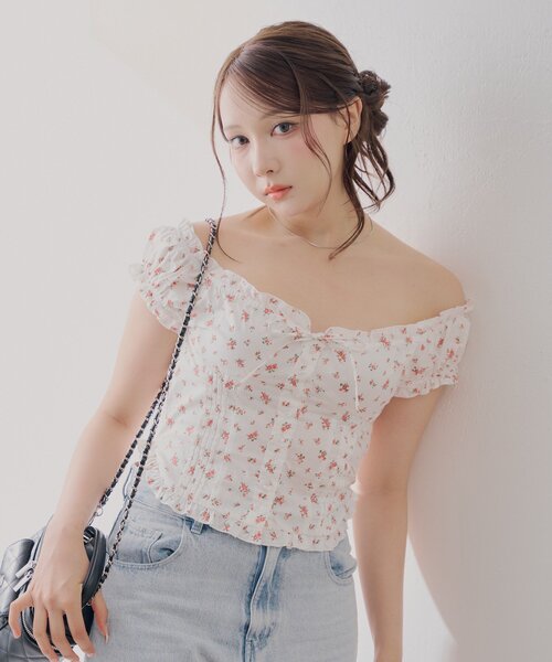 Chico（チコ）の「コットンレースノースリブラウス（シャツ/ブラウス・レディース・ホワイト/ブラック/ブルー系その他2/ピンク系その他2・FREE）」の19枚目の写真