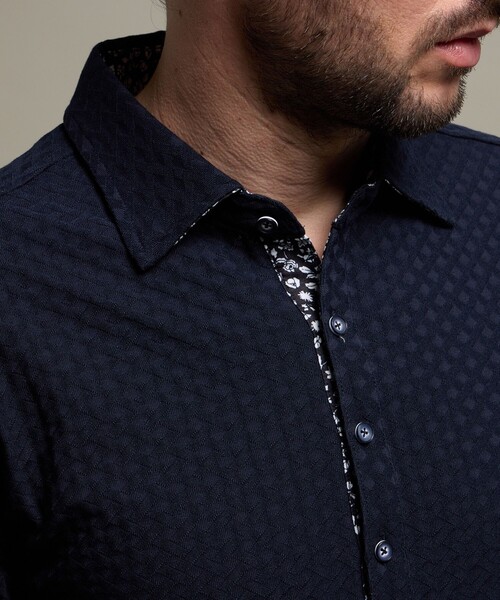 HIDEAWAYS NICOLE（ハイダウェイニコル）の「【HIDEAWAYS BLACK】バスケットリンクスジャガードポロシャツ（ポロシャツ・メンズ・ライトグレー/ホワイト/ネイビー/ブラック/ブルー・XL/L/M/XXL）」の17枚目の写真