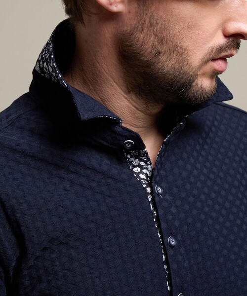 HIDEAWAYS NICOLE（ハイダウェイニコル）の「【HIDEAWAYS BLACK】バスケットリンクスジャガードポロシャツ（ポロシャツ・メンズ・ライトグレー/ホワイト/ネイビー/ブラック/ブルー・XL/L/M/XXL）」の18枚目の写真