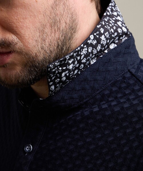 HIDEAWAYS NICOLE（ハイダウェイニコル）の「【HIDEAWAYS BLACK】バスケットリンクスジャガードポロシャツ（ポロシャツ・メンズ・ライトグレー/ホワイト/ネイビー/ブラック/ブルー・XL/L/M/XXL）」の19枚目の写真