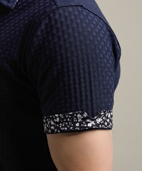 HIDEAWAYS NICOLE（ハイダウェイニコル）の「【HIDEAWAYS BLACK】バスケットリンクスジャガードポロシャツ（ポロシャツ・メンズ・ライトグレー/ホワイト/ネイビー/ブラック/ブルー・XL/L/M/XXL）」の21枚目の写真