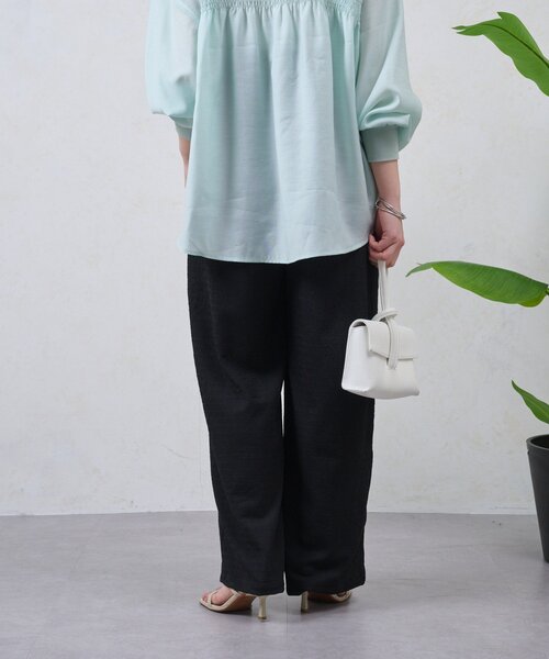Jena espace merveilleux(ジェナ エスパスメルヴェイユ)の「ストライプワイドパンツ(その他パンツ・レディース・ブラック/ベージュ・FREE)」の4枚目の写真